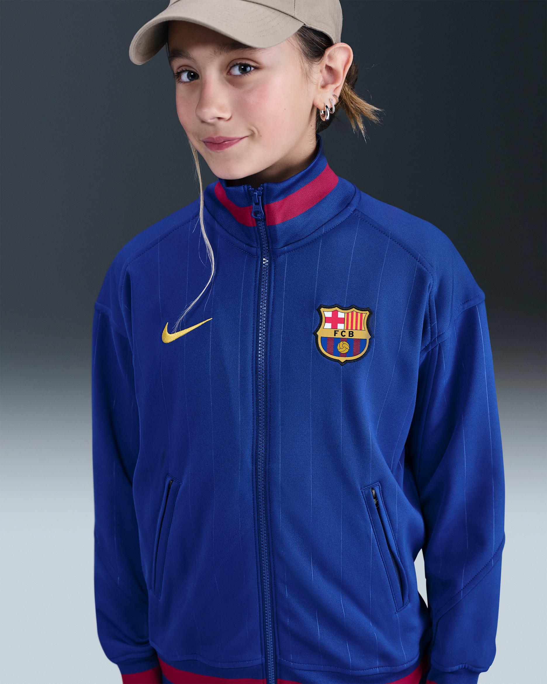 Nike FC Barcelona Dri-FIT ジャージ XL 2015-16 Barcelona Nike Tracksuit (M)